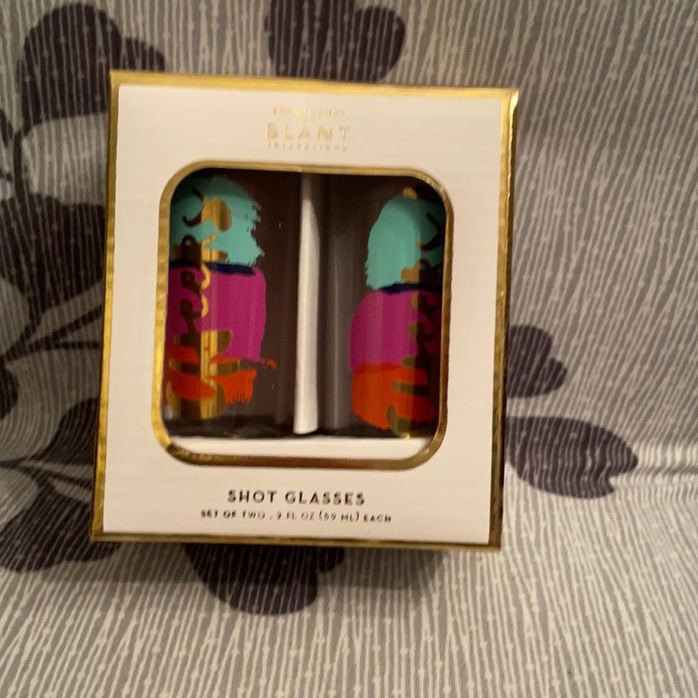 Slant collectibles pack of 2 shot glasses say Cheers.